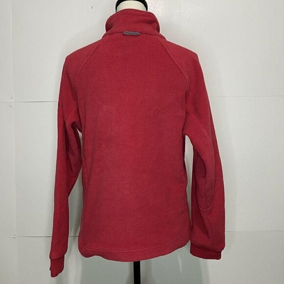 Columbia Full Zip Fleece Women’s Long Sleeve Jacket Medium Red EUC - Picture 4 of 6